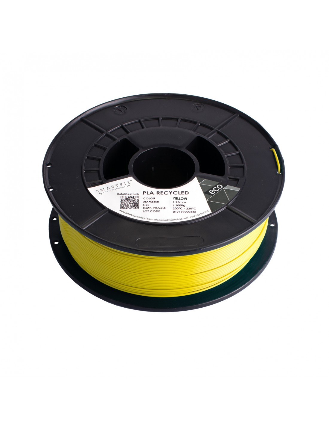 Levně PLA filament z recyklátu žlutý 1,75 mm Smartfil 1 kg