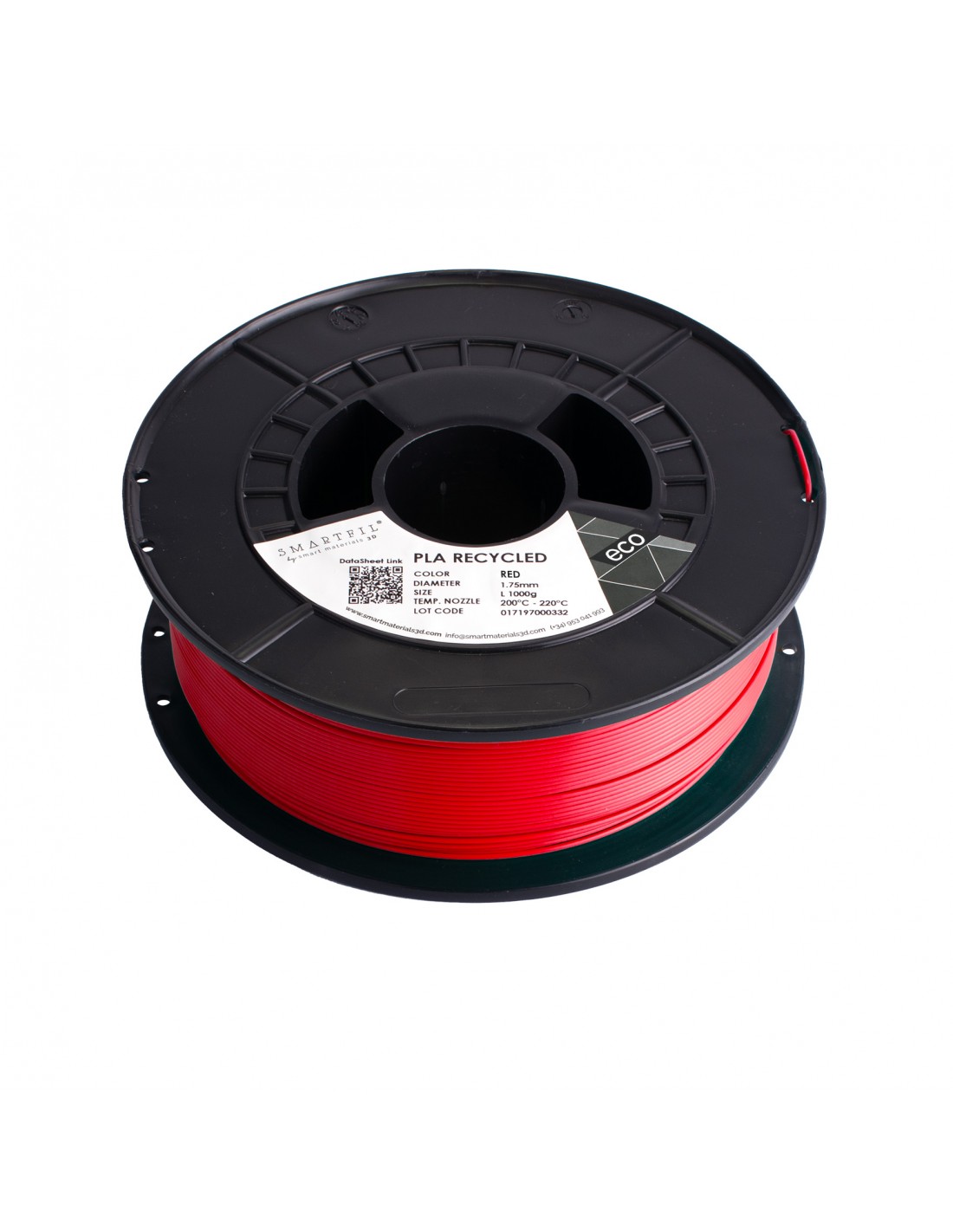 Levně PLA filament z recyklátu červený 1,75 mm Smartfil 1 kg