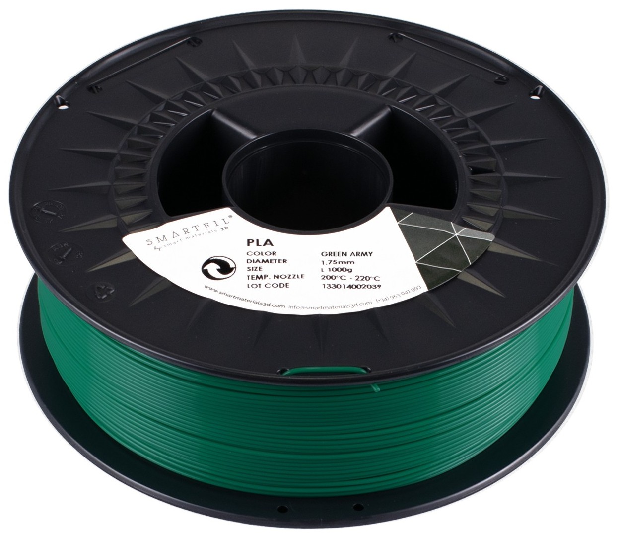 Levně PLA filament Green Army 1,75 mm Smartfil 1 kg