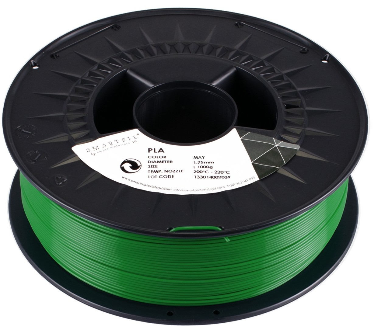 Levně PLA filament zelený May 1,75 mm Smartfil 1 kg