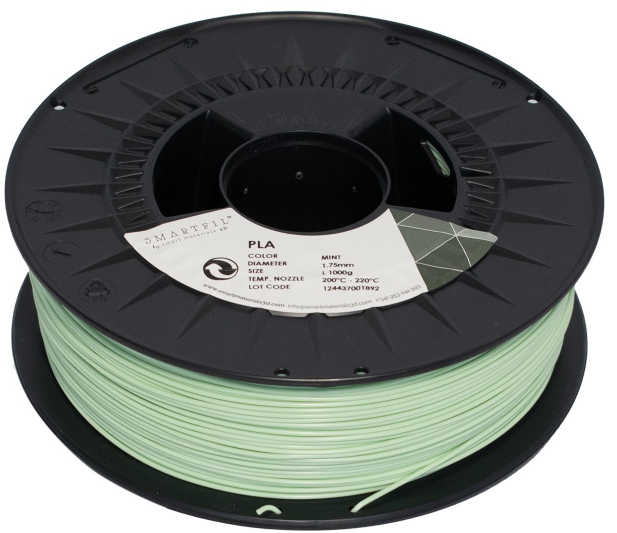 Levně PLA filament pastelově zelený MINT 1,75 mm Smartfil 1 kg