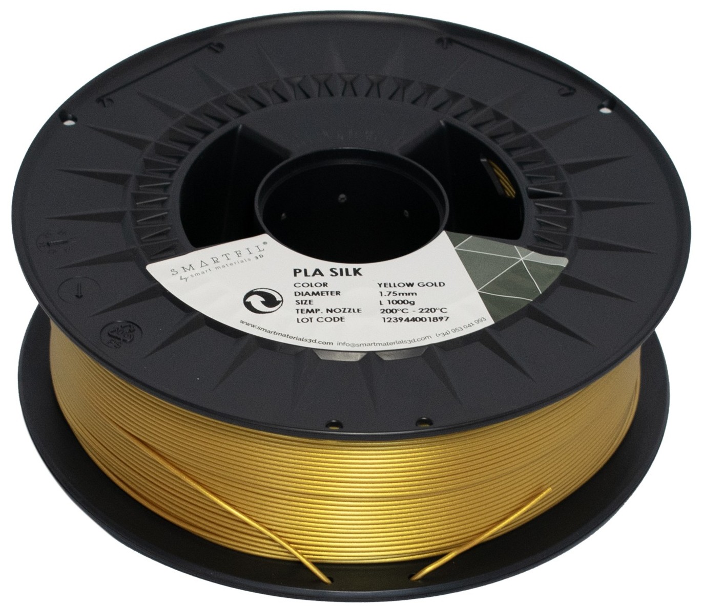Levně PLA SILK filament zlatý 1,75 mm Smartfil 1 kg