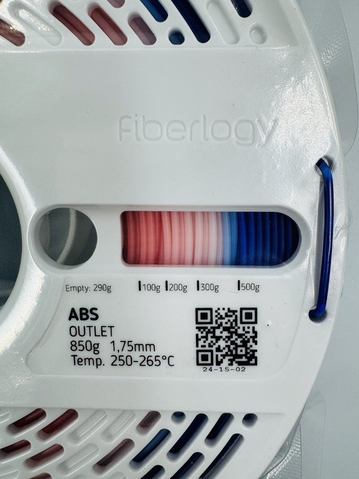 Levně ABS filament OUTLET 1,75 mm Fiberlogy 0,85 kg