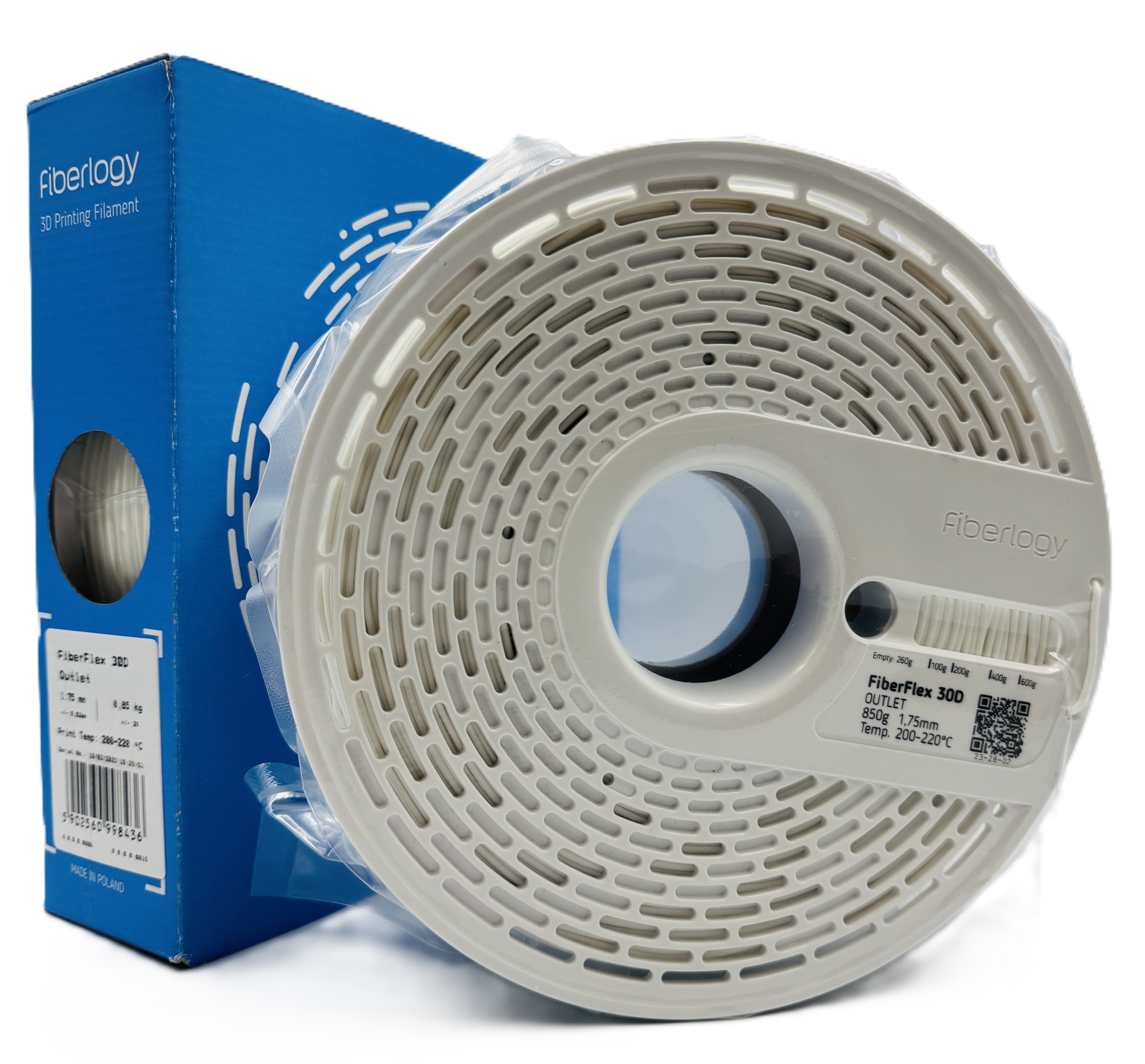 Levně FIBERFLEX 30D filament OUTLET 1,75 mm Fiberlogy 0,85 kg