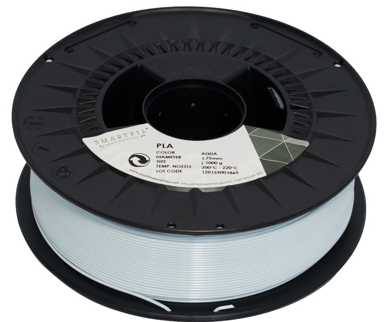 Levně PLA filament modrý AQUA 1,75 mm Smartfil 1 kg