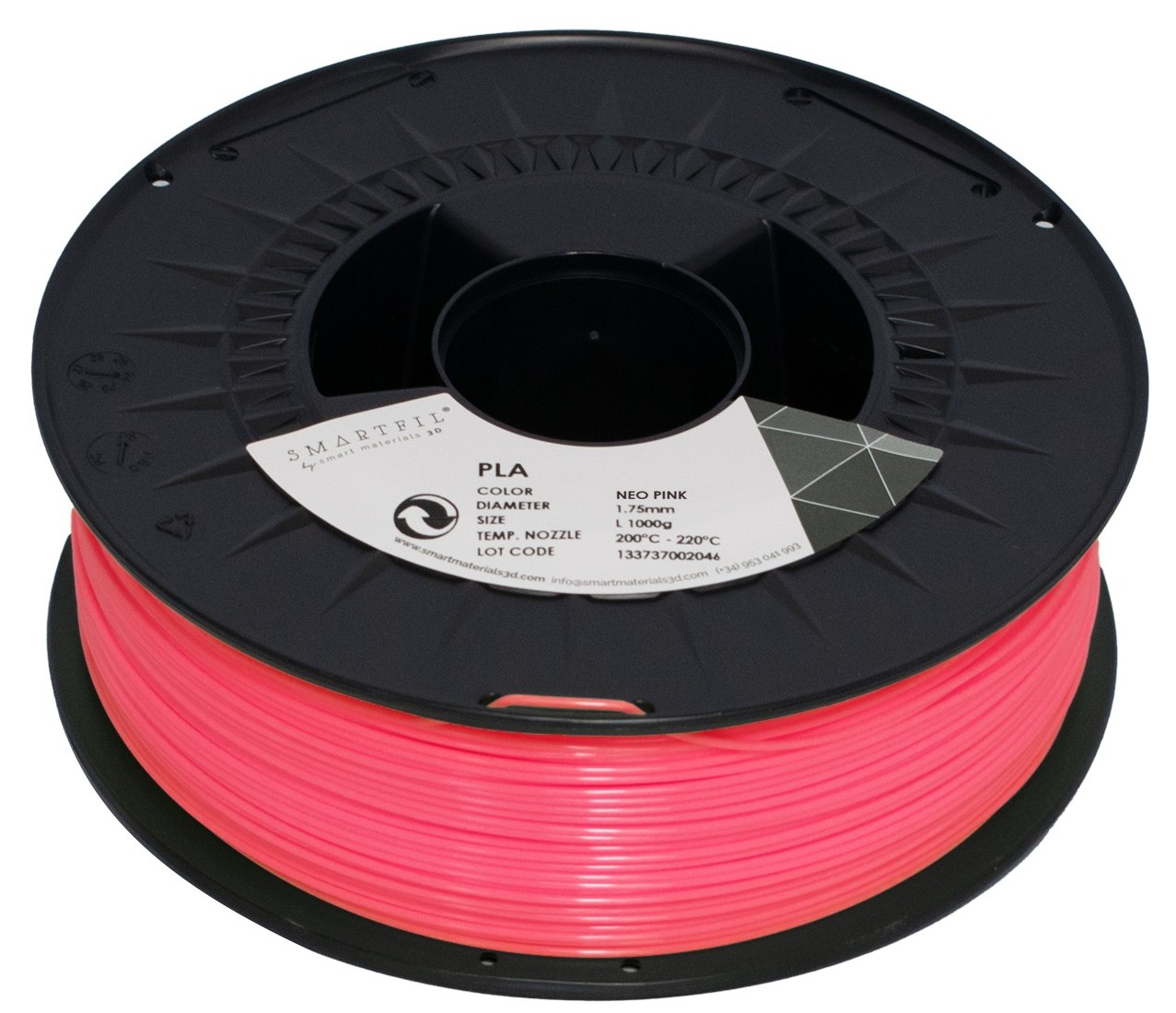 Levně PLA filament neonově růžový 1,75 mm Smartfil 1 kg