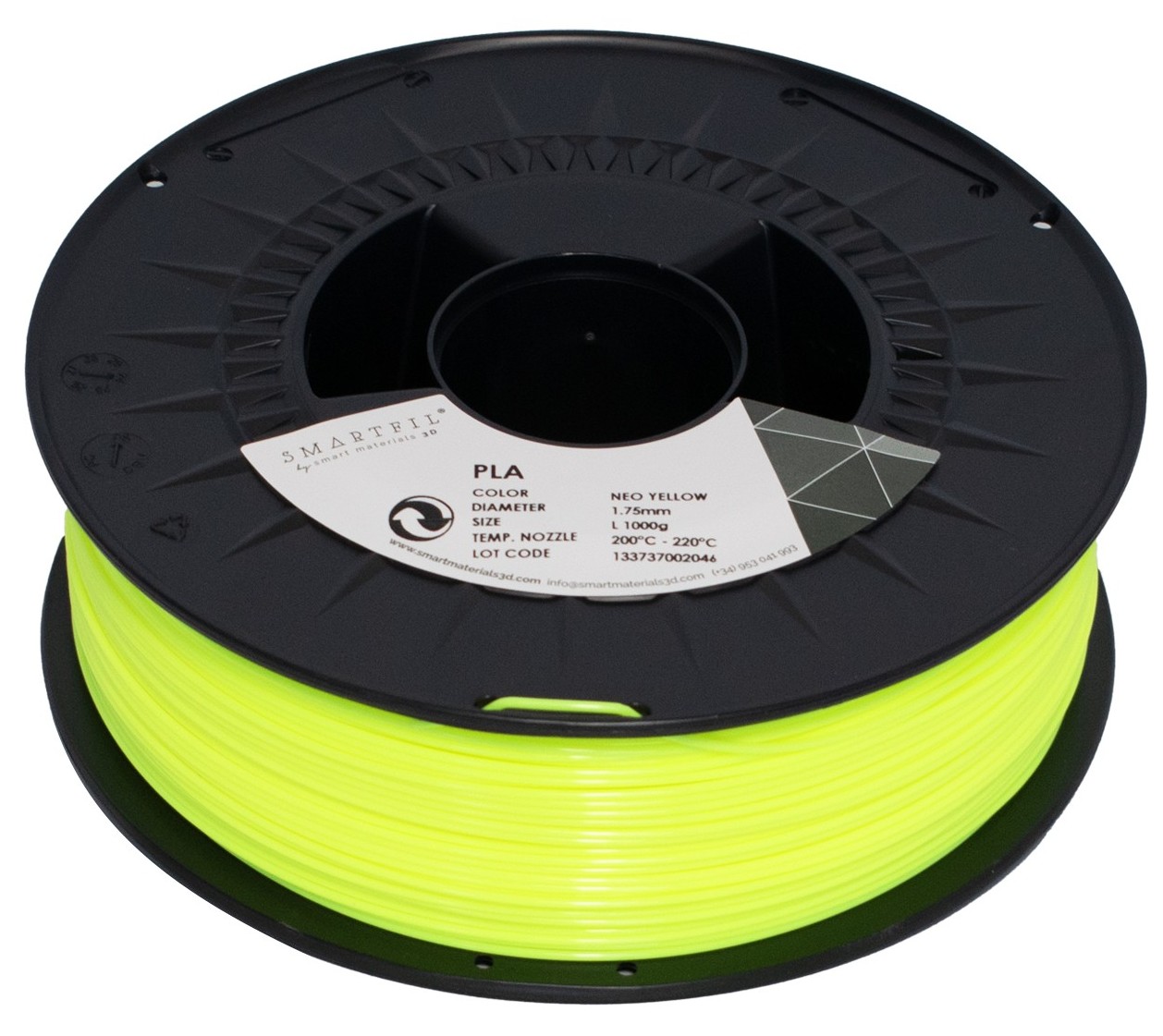 Levně PLA filament neonově žlutý 1,75 mm Smartfil 1 kg