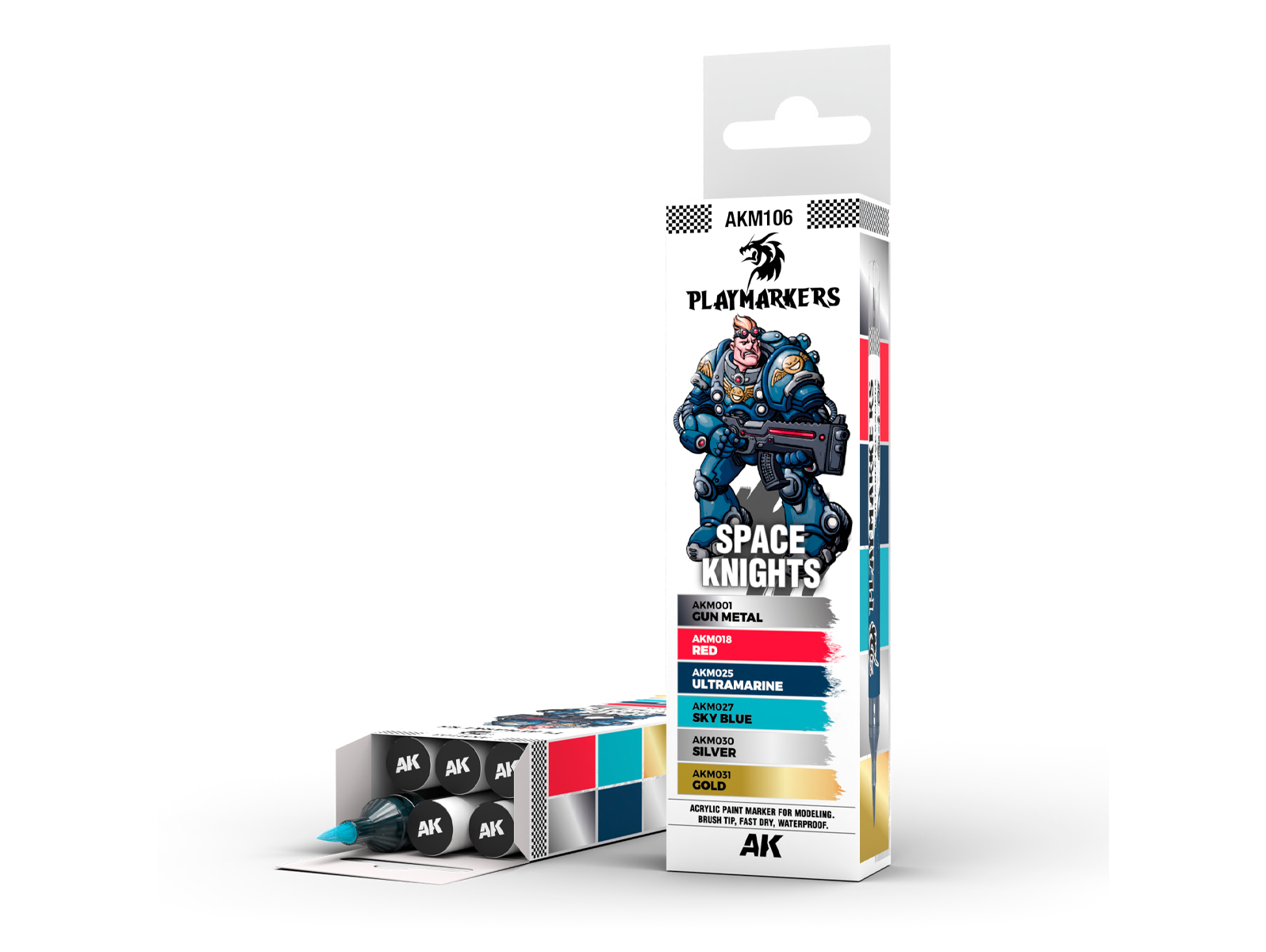 Levně AK Interactive AK PLAYMARKERS SET AKM106 SPACE KNIGHTS 6 ks akrylových markerů