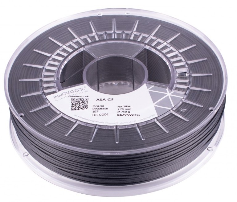 Levně ASA CF filament černý 1,75 mm Innovatefil 750 g