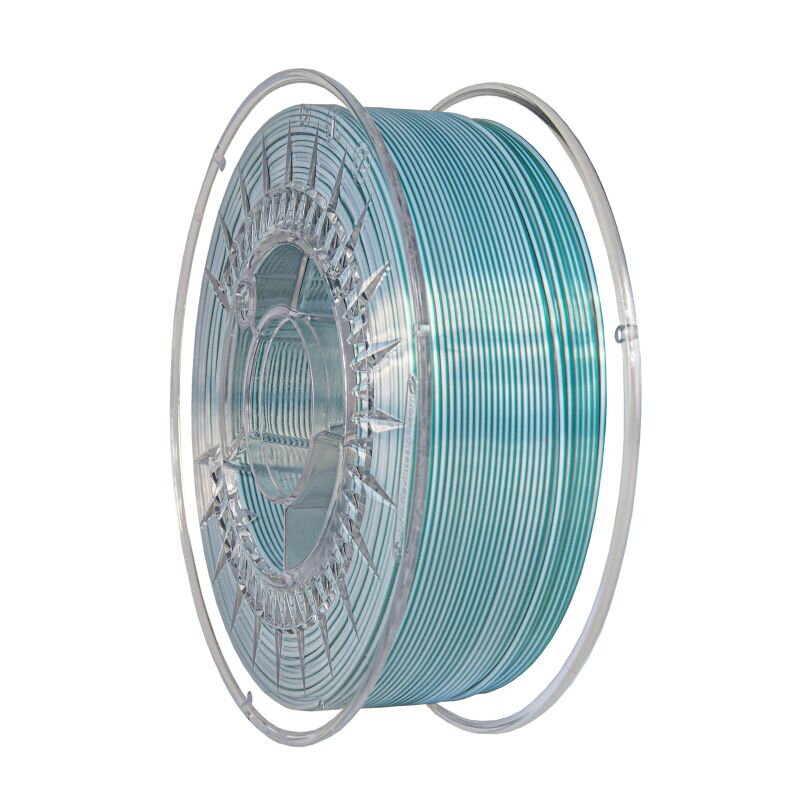 Levně DUAL SILK filament Cold Green-White 1,75 mm Devil Design 1 kg