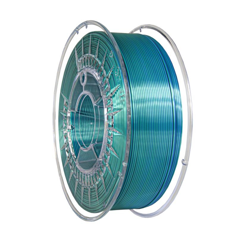 Levně DUAL SILK filament Cold Green-Blue 1,75 mm Devil Design 1 kg