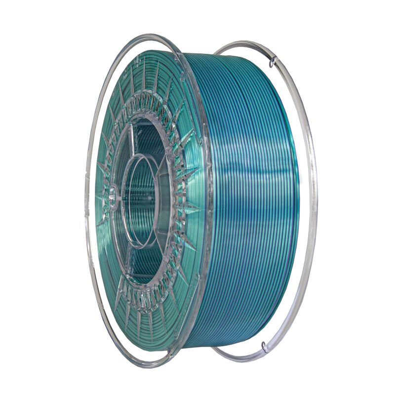 Levně DUAL SILK filament Cold Green-Violet 1,75 mm Devil Design 1 kg