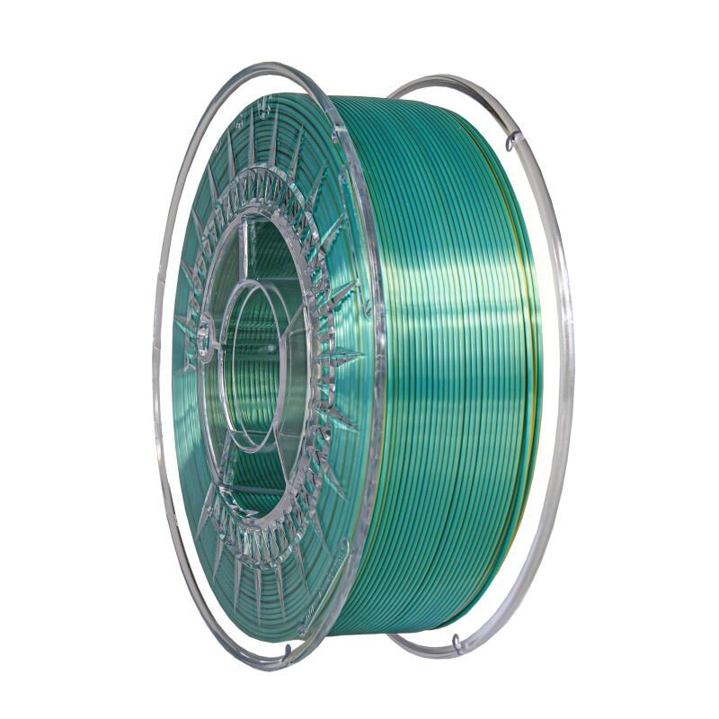 Levně DUAL SILK filament Cold Green-Gold 1,75 mm Devil Design 1 kg