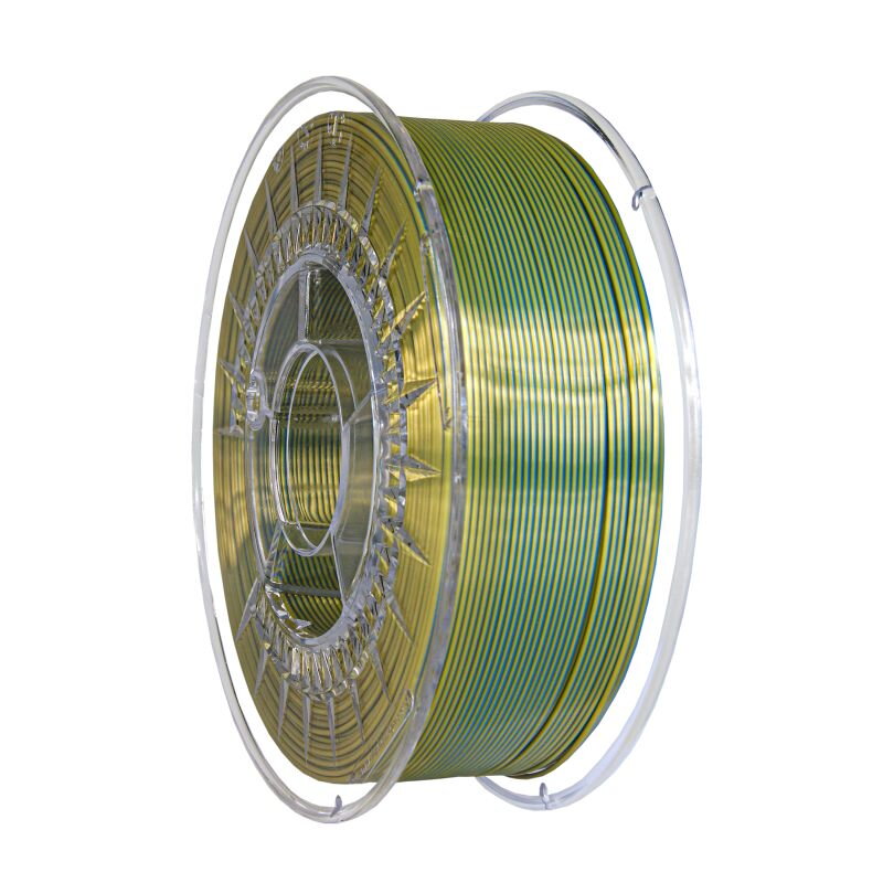 Levně DUAL SILK filament Gold-Blue 1,75 mm Devil Design 1 kg