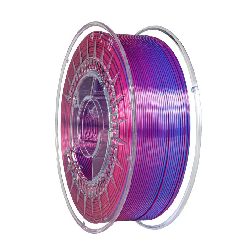 Levně DUAL SILK filament Pink Pearl-Blue 1,75 mm Devil Design 1 kg