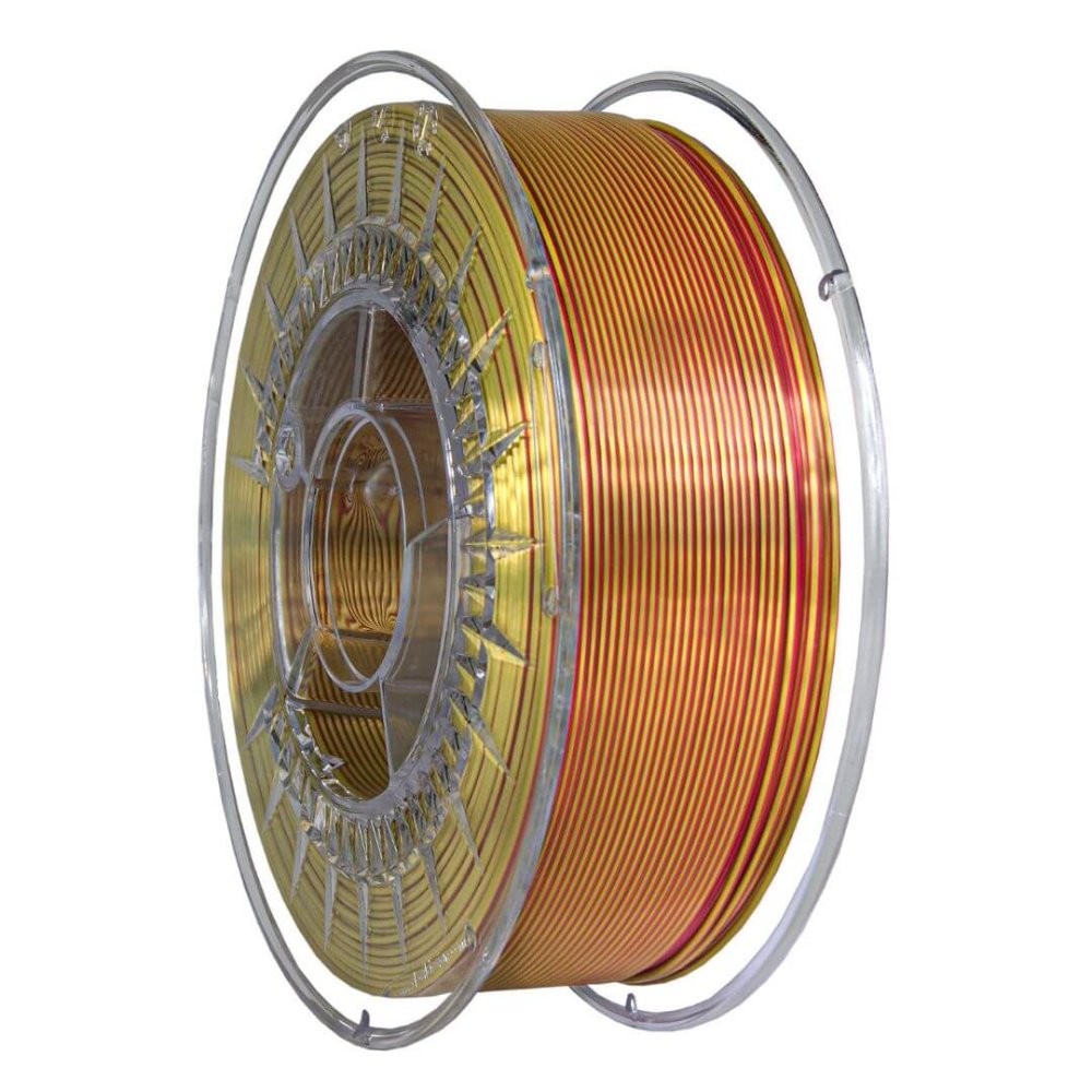 Levně DUAL SILK filament Gold-Dark Red 1,75 mm Devil Design 1 kg