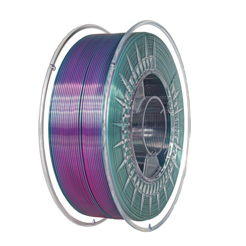 Levně DUAL SILK filament Pink Pearl-Cold Green 1,75 mm Devil Design 1 kg