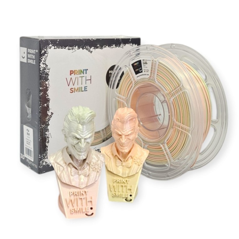 Levně PLA SILK filament Pastel Rainbow 1,75 mm Print With Smile 1 kg