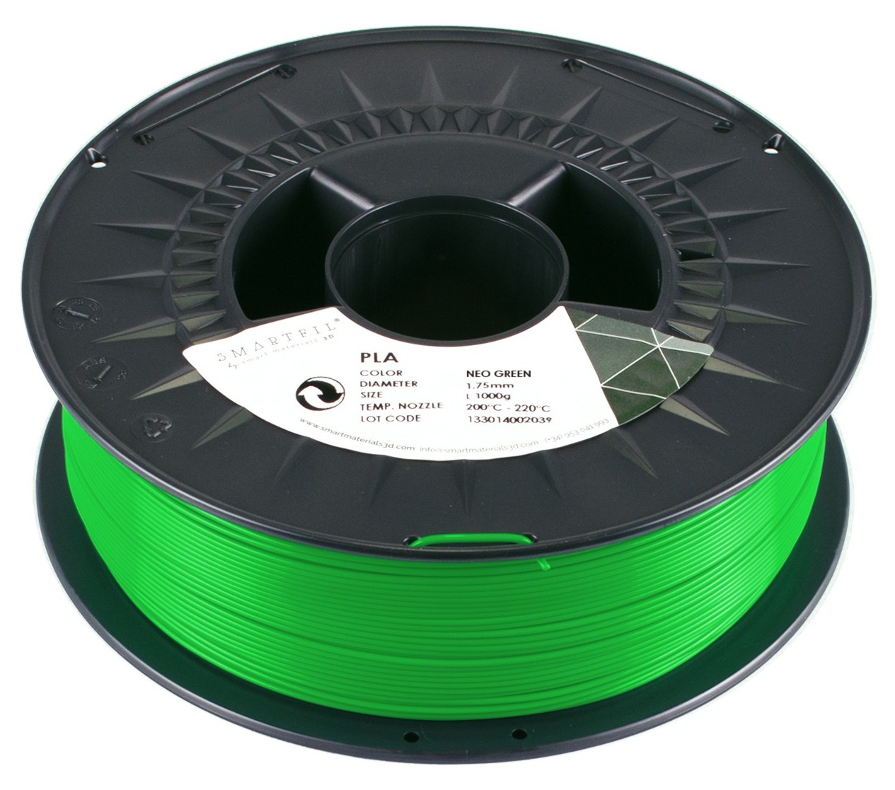 Levně PLA filament neonově zelený 1,75 mm Smartfil 1 kg