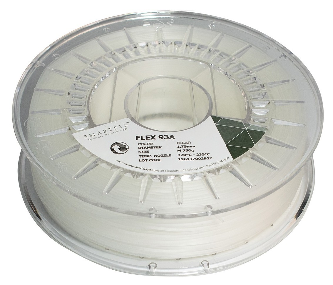 Levně FLEX filament Clear 1,75 mm Smartfil 750 g 93A