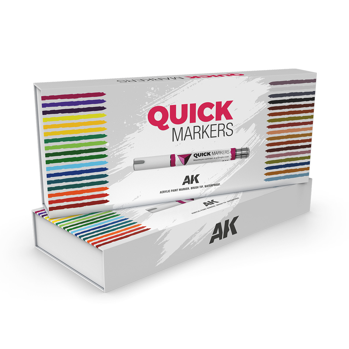 Levně AK Interactive AK QUICK MARKER AKMQ150 SPECIAL BOX FULL RANGE sada 34 fixek