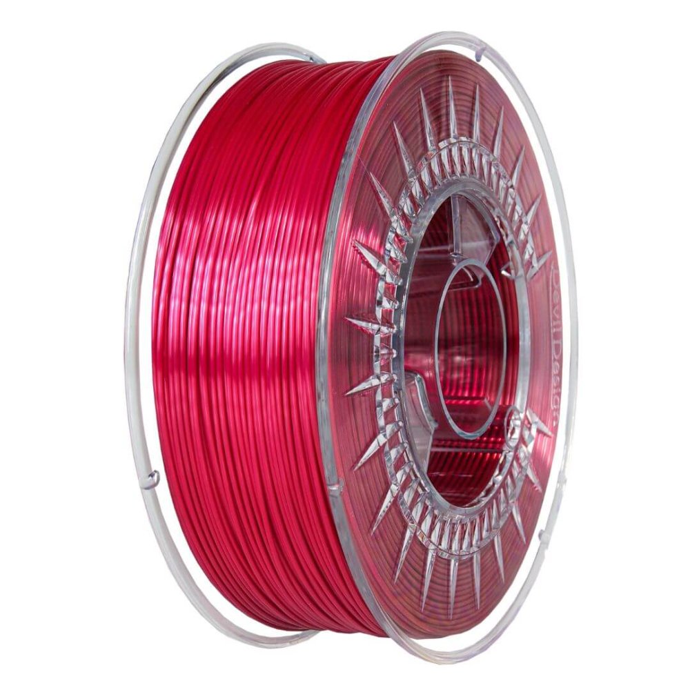 Levně SILK filament tmavě červený Devil Design 1 kg 1,75 mm