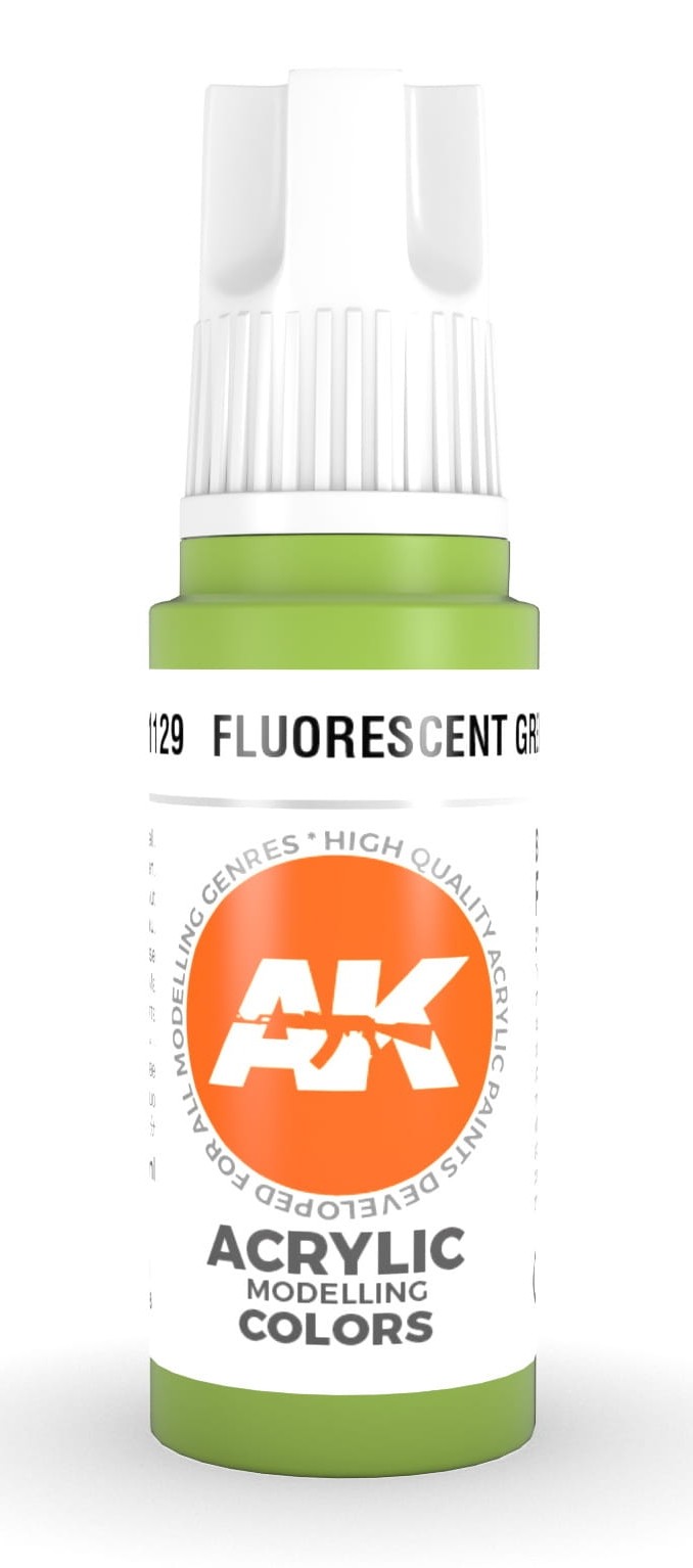 Levně AK Interactive akrylová barva 3Gen AK11129 Fluorescent Green 17 ml