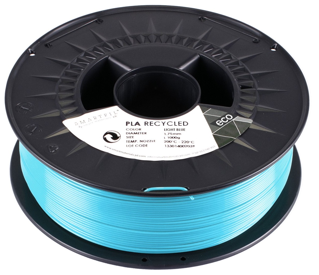 Levně PLA filament světle modrý 1,75 mm Smartfil 1 kg