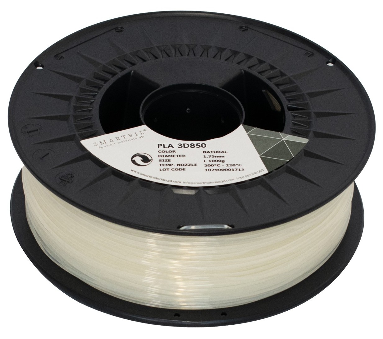 Levně PLA 3D 850 filament Natural 1,75 mm Smartfil 750 g