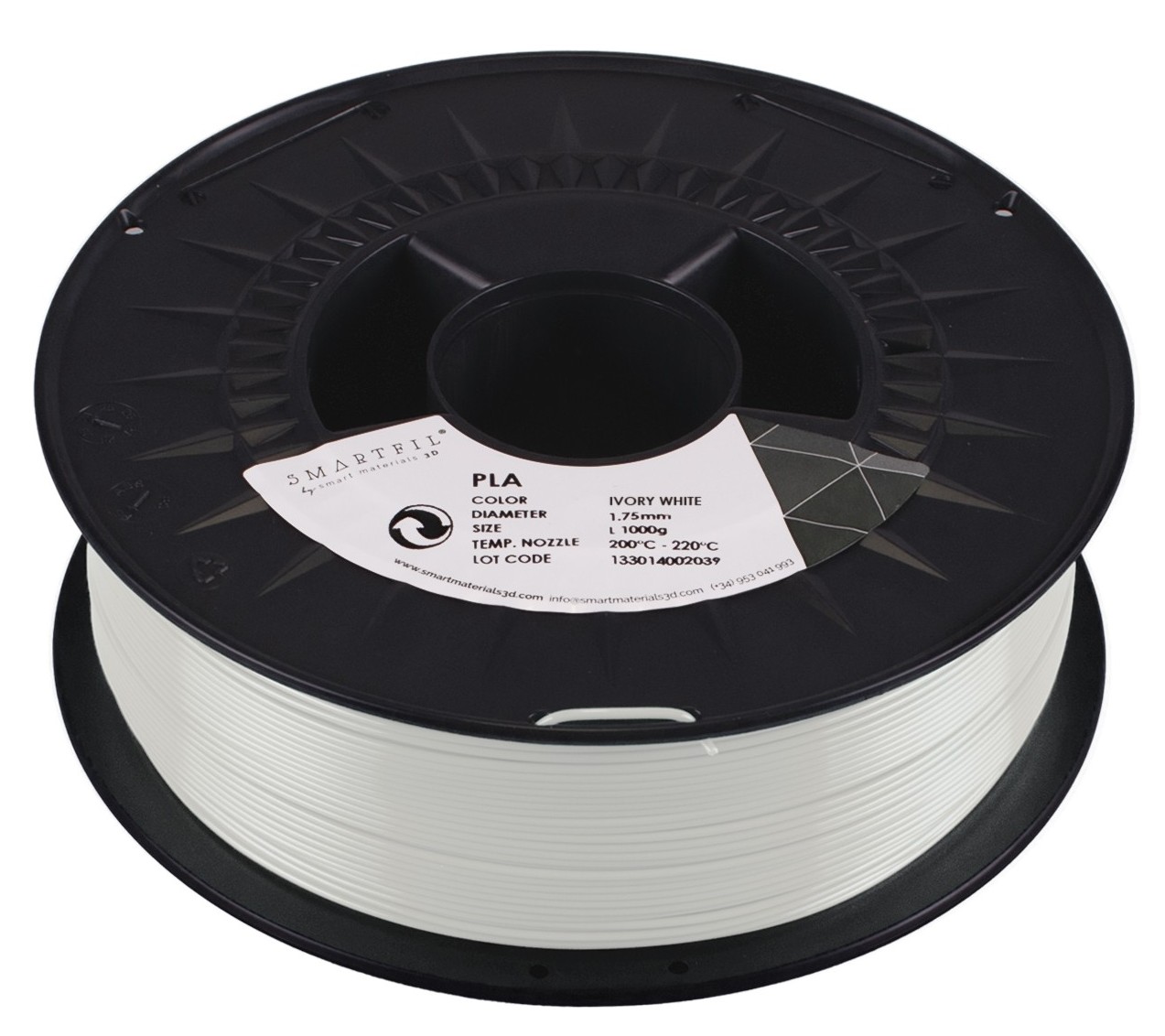 Levně PLA filament bílý ivory 1,75 mm Smartfil 1 kg