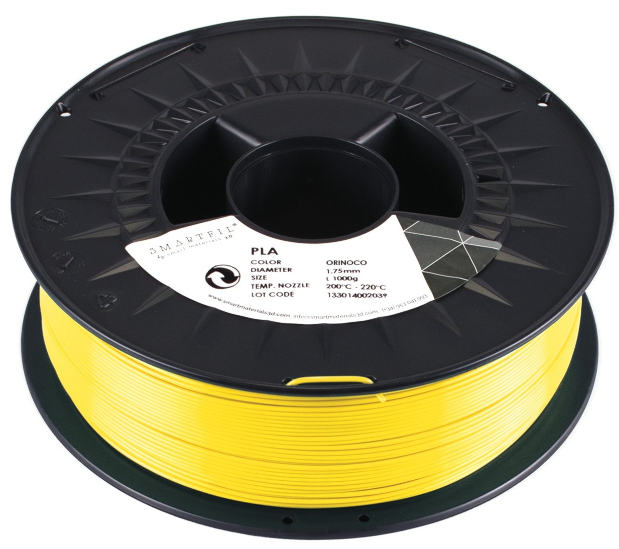 Levně PLA filament tabákově žlutý 1,75 mm Smartfil 1 kg