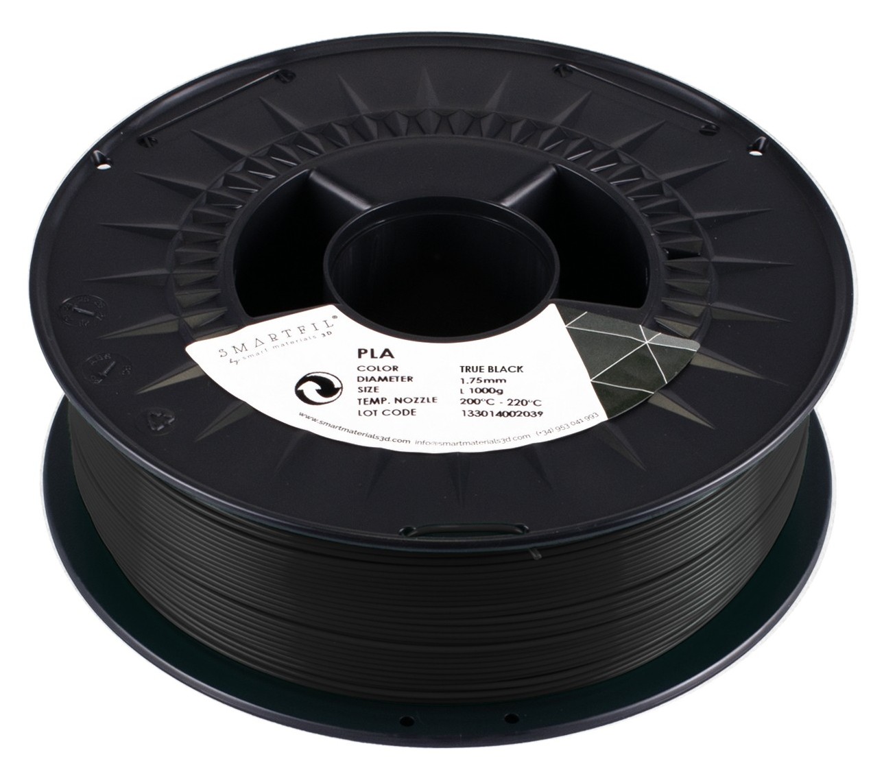 Levně PLA filament černý 1,75 mm Smartfil 1 kg