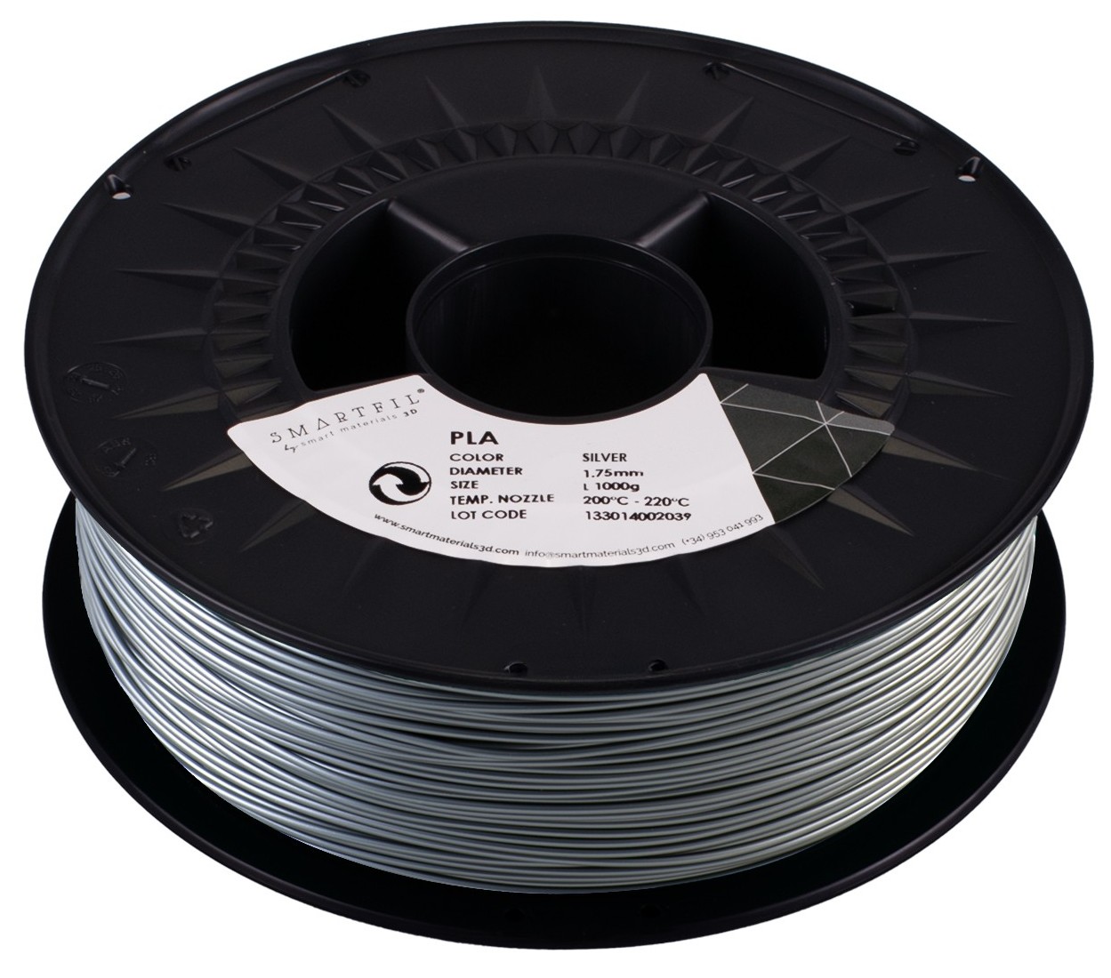 Levně PLA filament stříbrný 1,75 mm Smartfil 1 kg