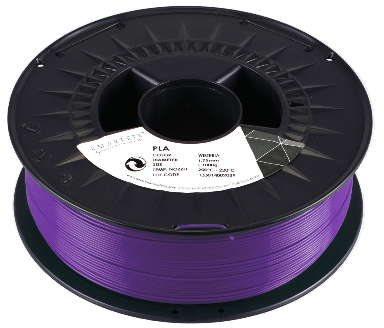 Levně PLA filament fialový Wisteria 1,75 mm Smartfil 1 kg