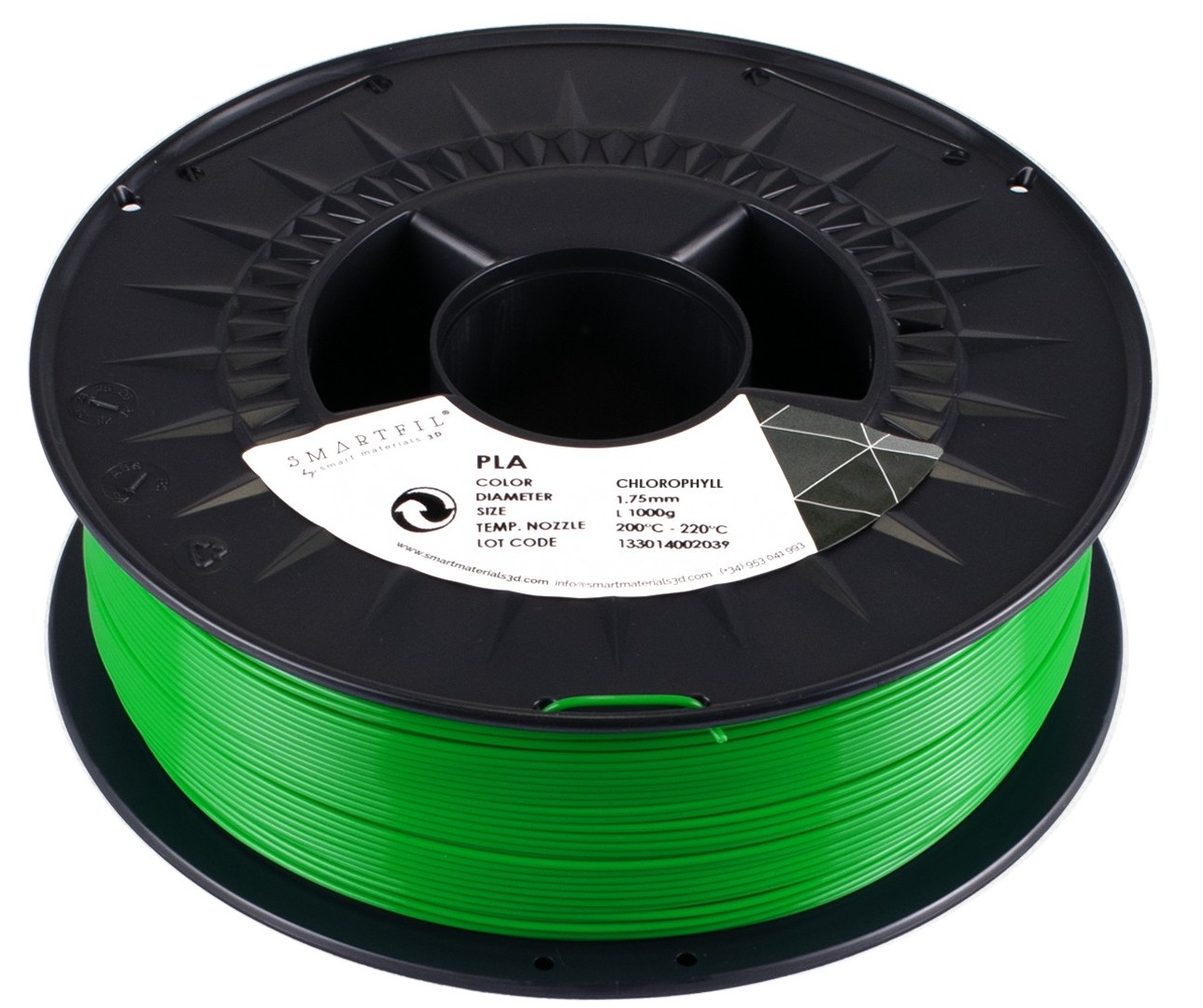Levně PLA filament zelený Chlorofyl 1,75 mm Smartfil 1 kg