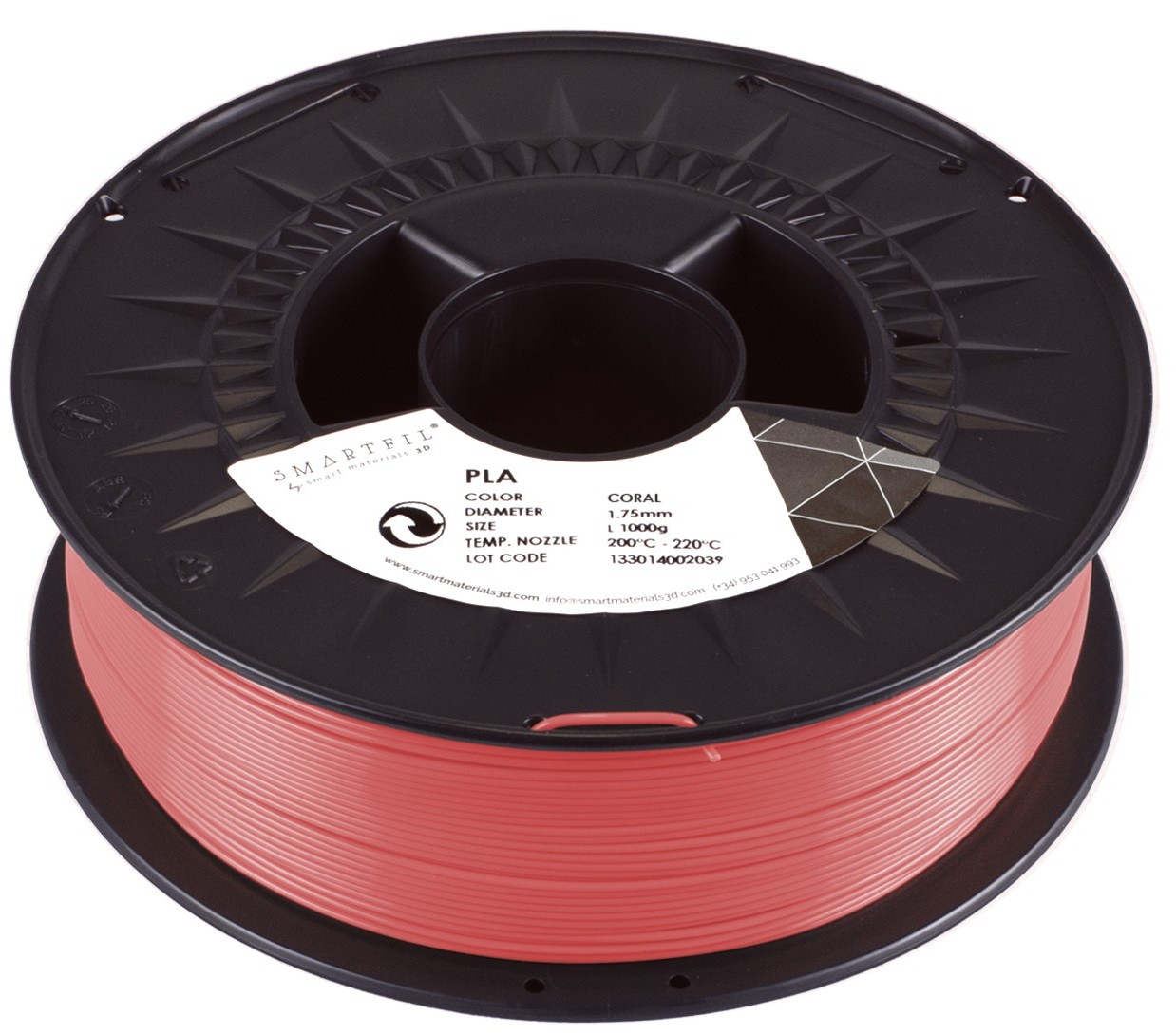Levně PLA filament korálový 1,75 mm Smartfil 1 kg