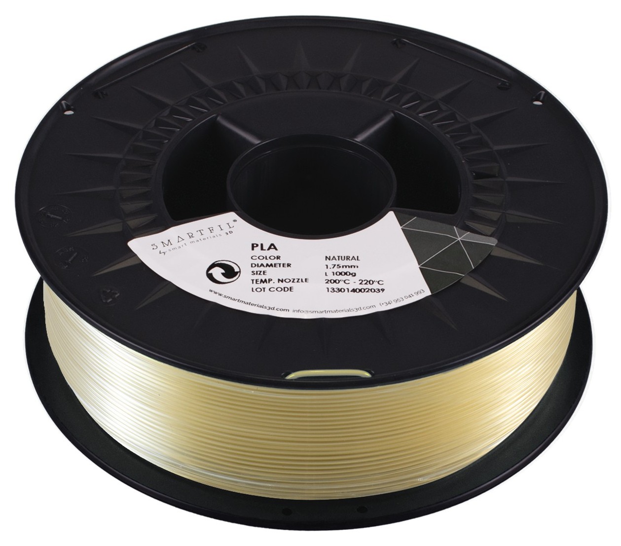 Levně PLA filament přírodní 1,75 mm Smartfil 1 kg