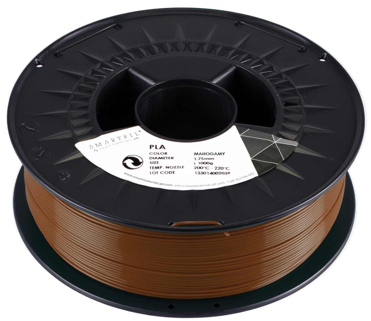 Levně PLA filament mahagonově hnědý 1,75 mm Smartfil 1 kg