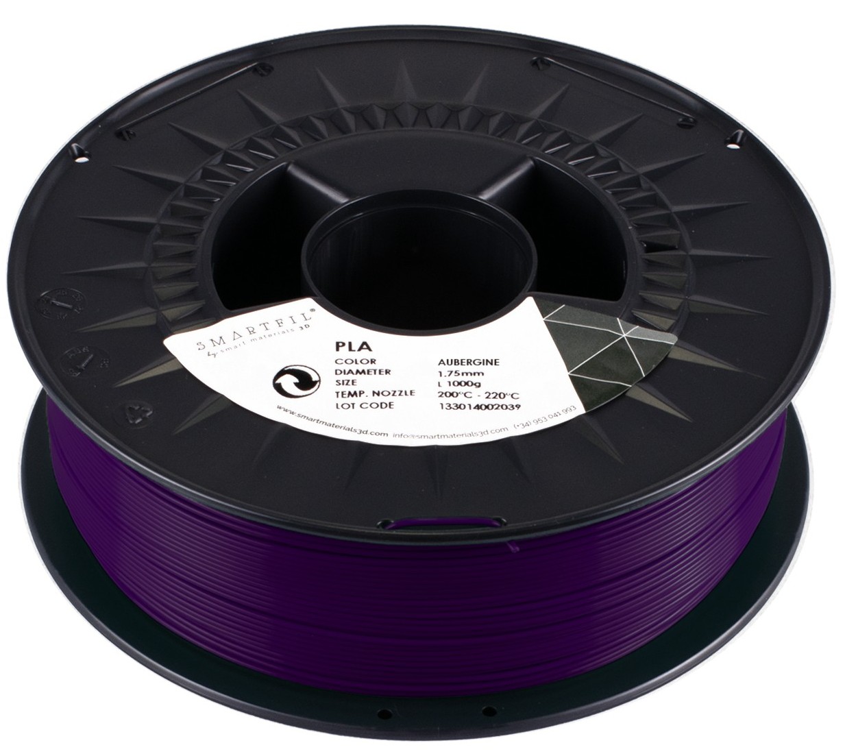 Levně PLA filament modrofialový Aubergine 1,75 mm Smartfil 1 kg