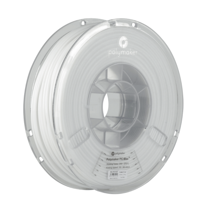 Levně Tough PC PolyMax filament bílý 1,75 mm Polymaker 750 g