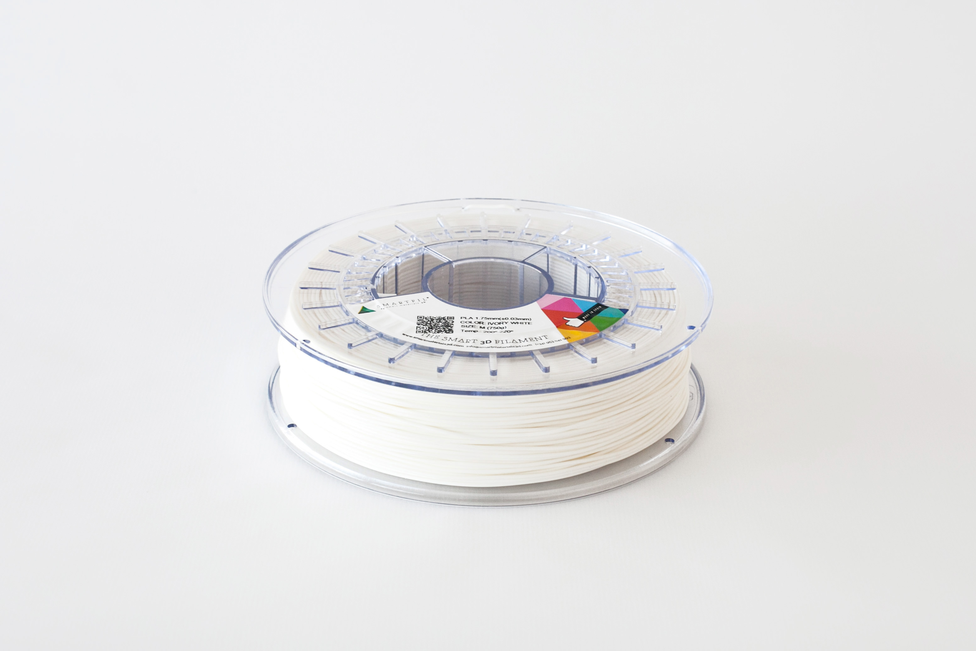 PLA filament bílý ivory 1,75 mm Smartfil 5,6kg