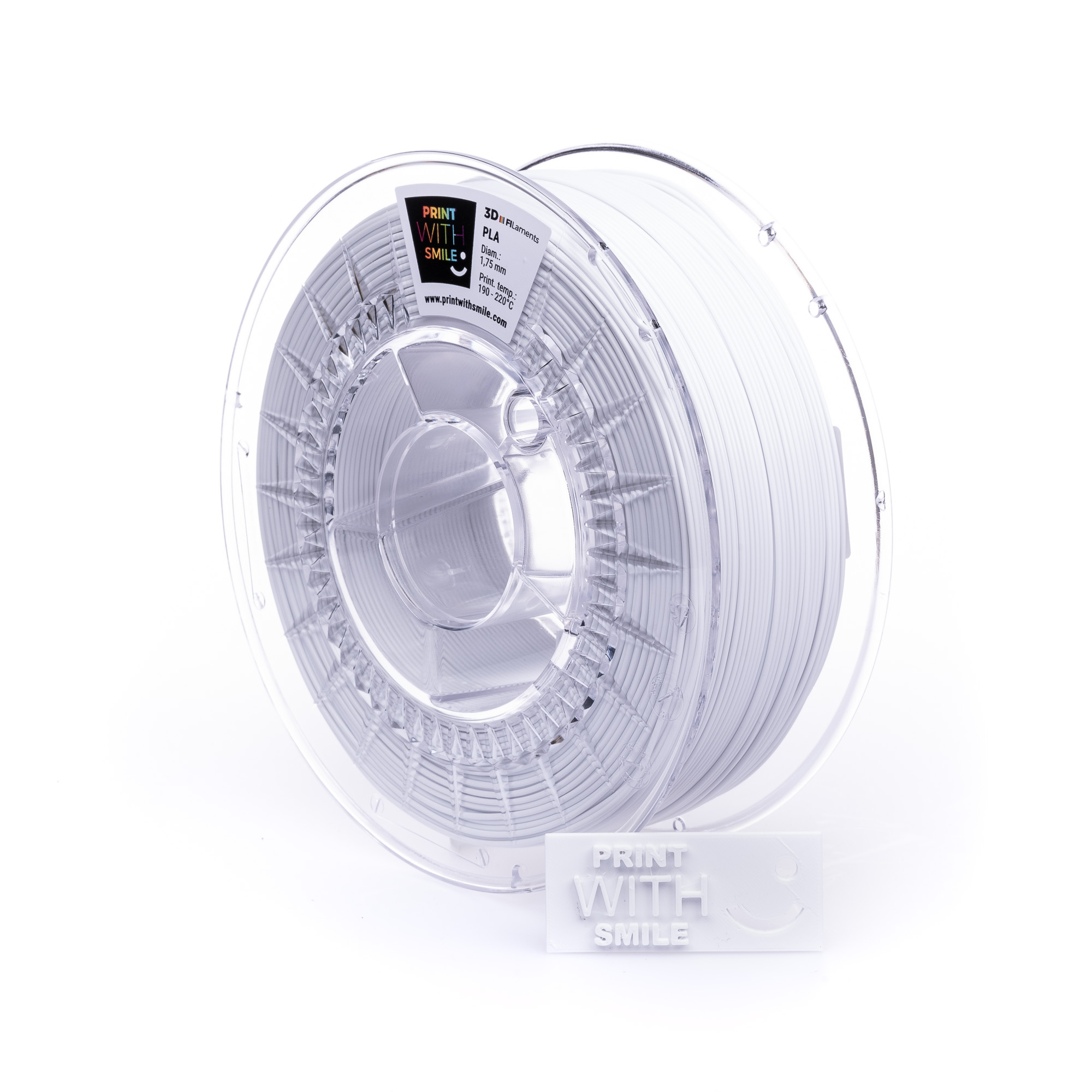 PLA filament satine white 1,75 mm Print With Smile 0,5kg