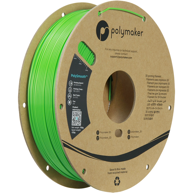 PolySmooth filament zelený 1,75mm Polymaker 750g