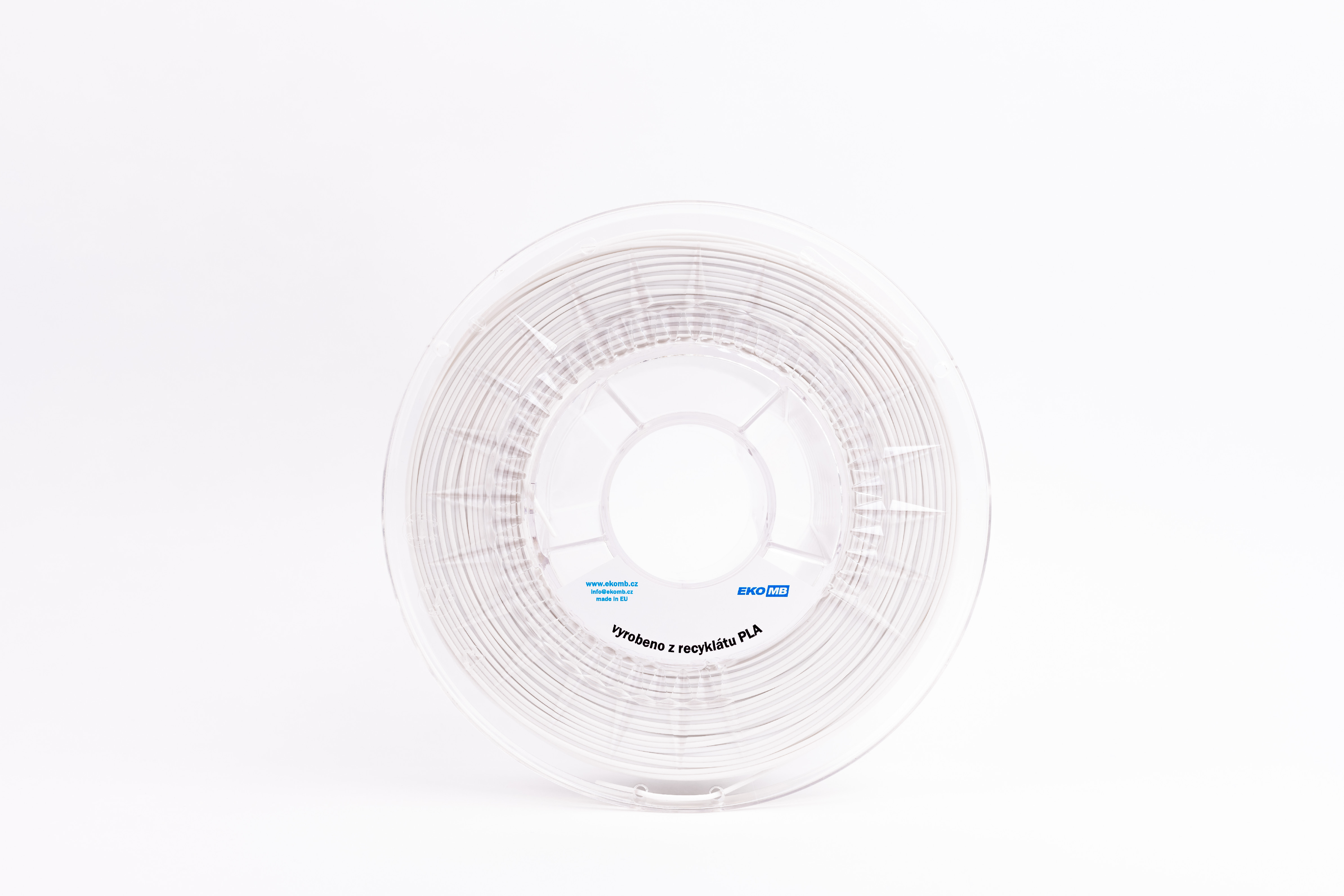 PLA filament z recyklátu 1,75 mm bílá EKO-MB 1 kg