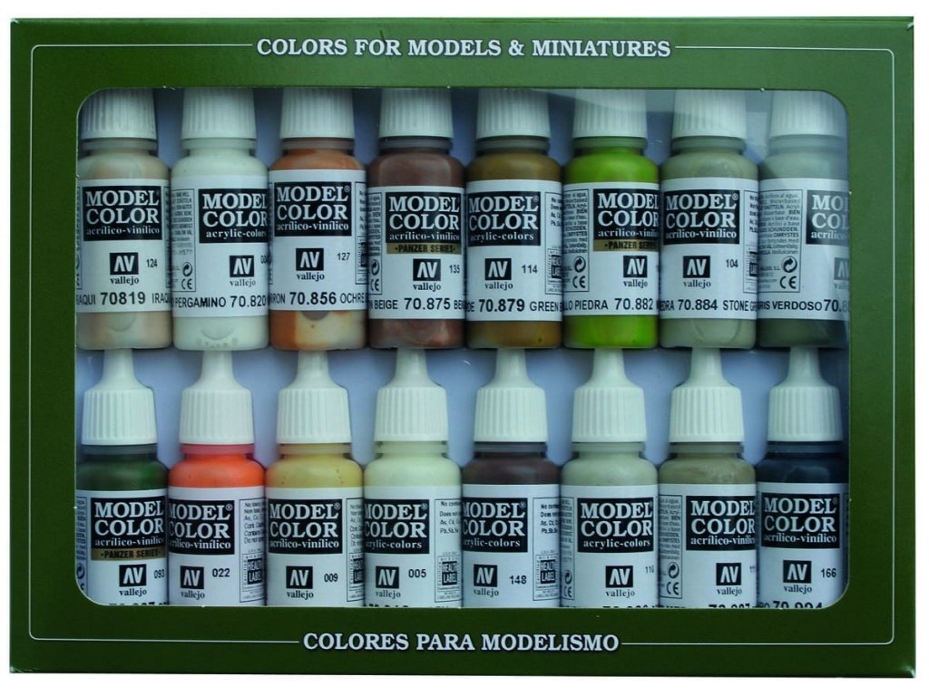 Levně Vallejo Model Color 16 color Set 70141 Earth Tones (16)
