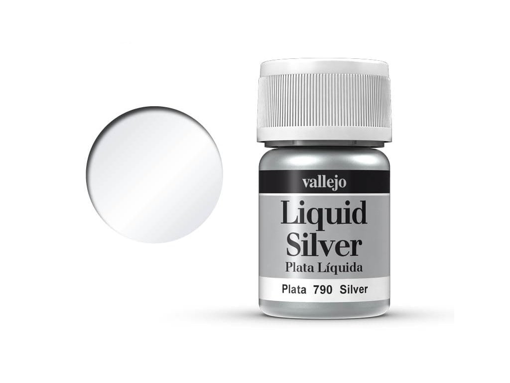 Levně Barva Vallejo Liquid 70790 Silver (Alcohol Based) 35 ml