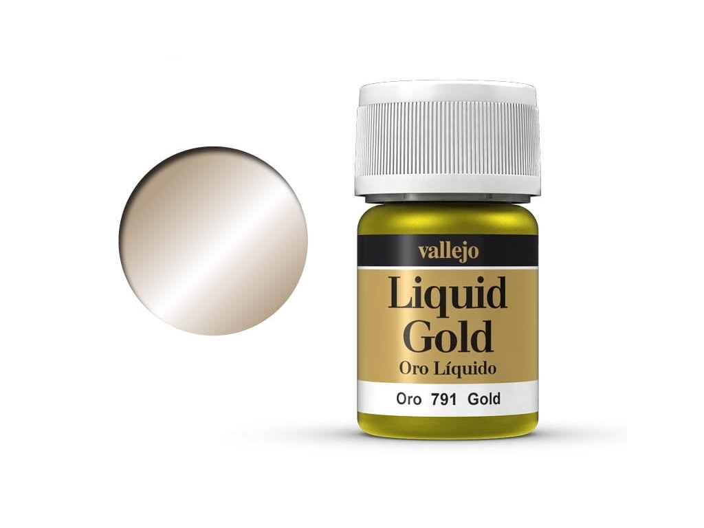 Levně Barva Vallejo Liquid 70791 Gold (Alcohol Based) 35 ml