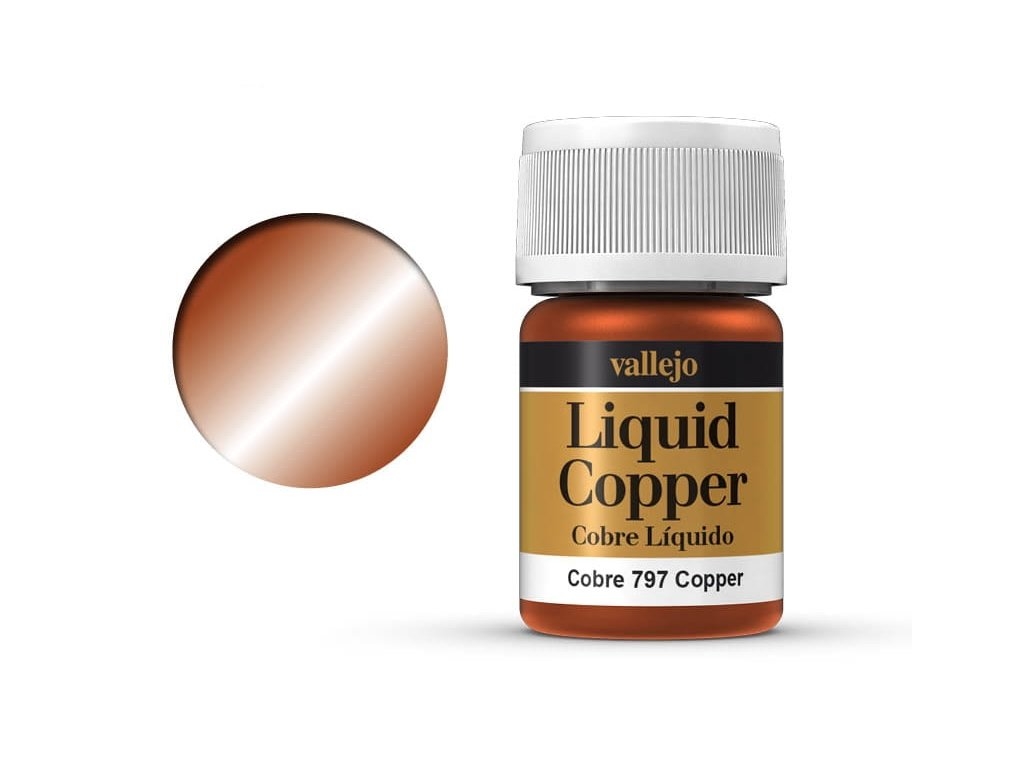 Levně Barva Vallejo Liquid 70797 Copper (Alcohol Based) 35 ml