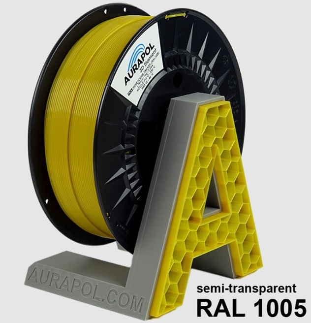 Levně PLA filament medový semitransparentní 1,75 mm Aurapol 1 kg