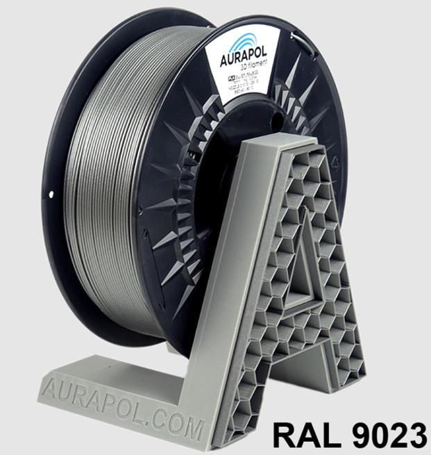 Levně PLA filament stříbrný - tmavá šedá perleť 1,75 mm Aurapol 1 kg